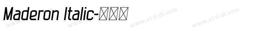 Maderon Italic字体转换